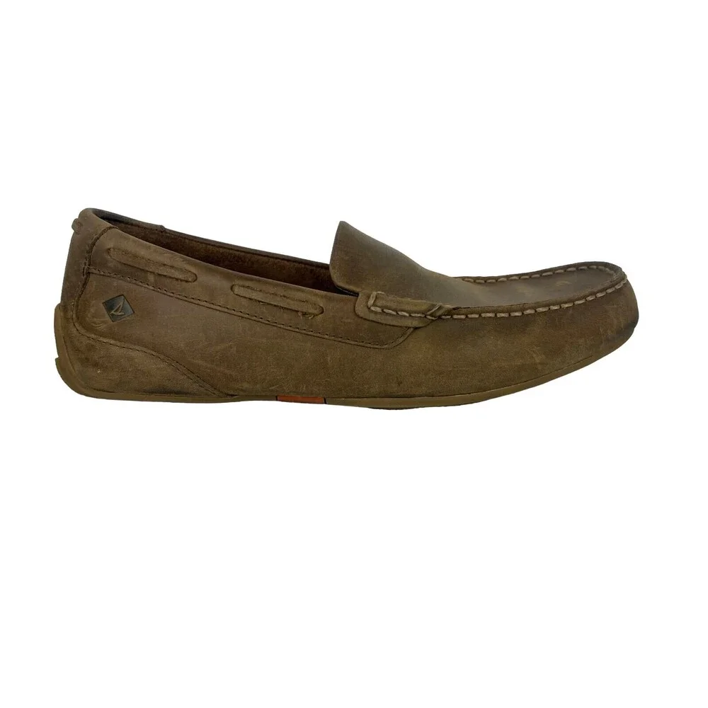 Sperry Top-Sider Men's Brown Leather Driving Moccasin Loafers Shoes Size 10.5